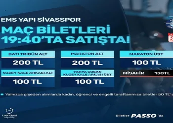 Adana Demirspor – Sivasspor maçının biletleri satışa çıktı