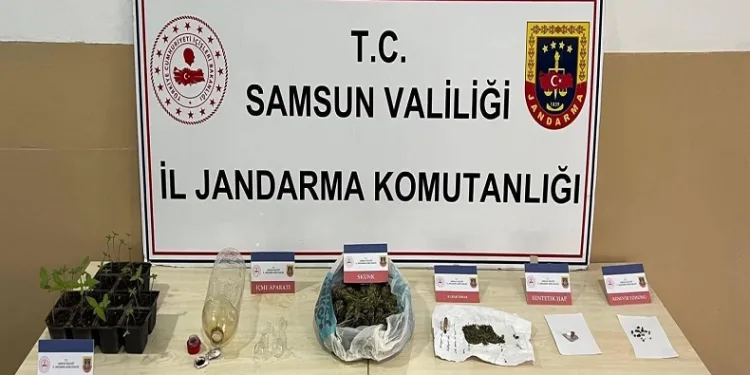 Samsun’da jandarmadan uyuşturucu madde operasyonu