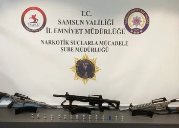 Samsun’da 3 kişi ruhsatsız tüfeklerle yakalandı