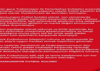 Samsunspor: “Türk futbolunun gelişimi ve marka değeri konusunda endişe duymaktayız”