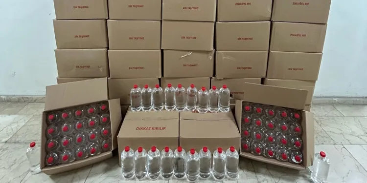 Ordu’da 600 litre etil alkol ele geçirildi