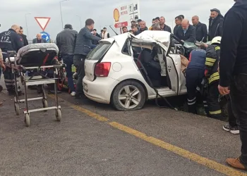 Kontrolden çıkan otomobil takla attı