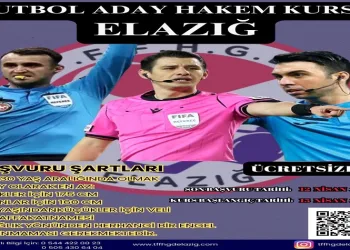 Elazığ’da futbol hakemlik kursu açılacak