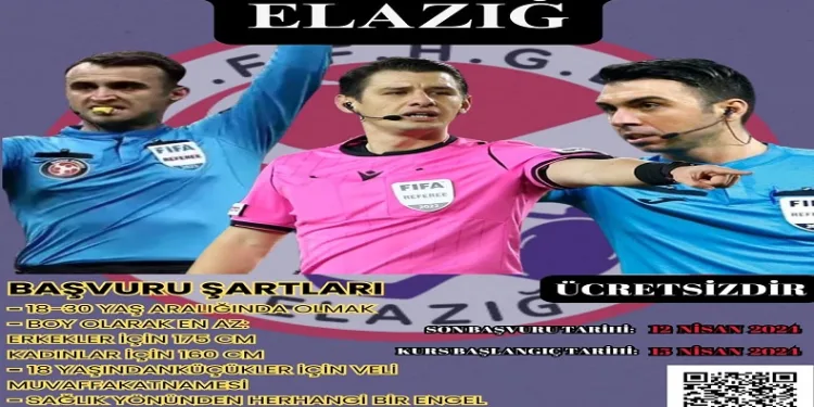 Elazığ’da futbol hakemlik kursu açılacak