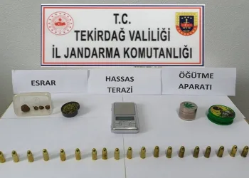 Tekirdağ’da tabanca ve uyuşturucu ele geçirildi