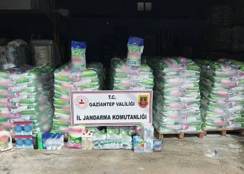 Gaziantep’te jandarma ekiplerinden sahte deterjan operasyonu