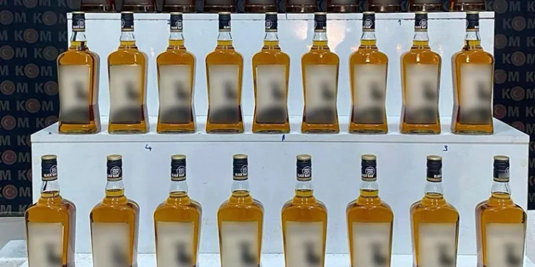 Selim’de kaçak içki ele geçirildi