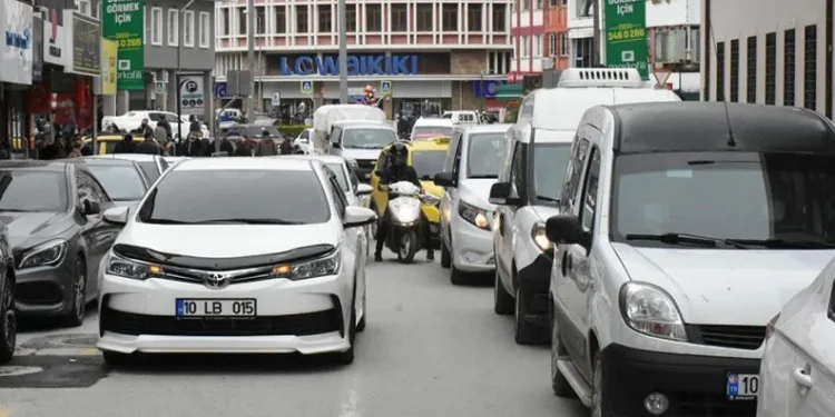 Balıkesir’de şubat ayında araç sayısı 594 bin oldu