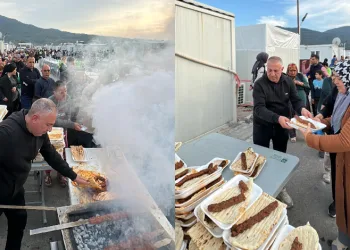 Depremzedeler iftarı Adana kebap ile açtı