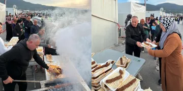 Depremzedeler iftarı Adana kebap ile açtı