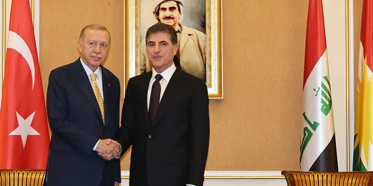 Erdoğan Barzani ile görüştü