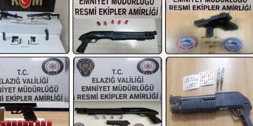 Elazığ’da 14 adet ruhsatsız silah ele geçirildi