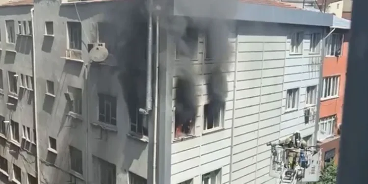 Korkutan iş yeri yangını