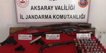 Aksaray jandarmadan silah kaçakçısına operasyon