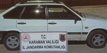 Mersin’den çalınan otomobil Karaman’da bulundu