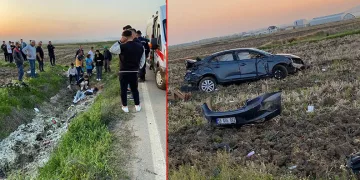 Yoldan çıkan otomobil takla attı: 5 yaralı