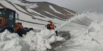 Van-Bahçesaray kara yolunda 3 ay sonra yeniden çalışma başlatıldı