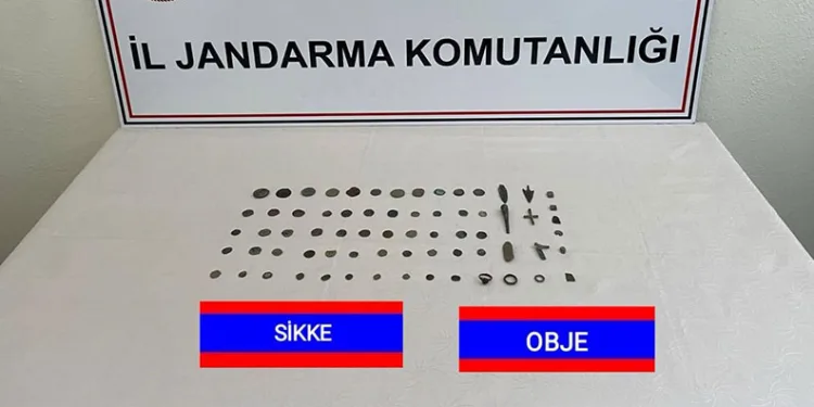 69 adet tarihi obje ele geçirildi