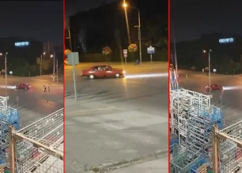 Bursa’da yolu boş bulan sürücü dakikalarca drift attı