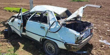 9 kişinin bindiği otomobil takla attı: 6’sı çocuk, 9 yaralı