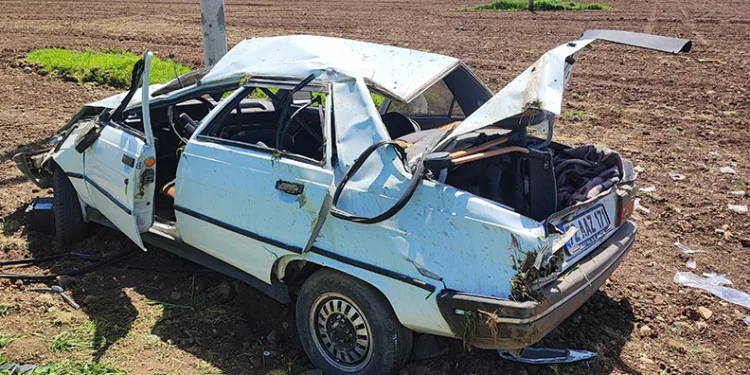 9 kişinin bindiği otomobil takla attı: 6’sı çocuk, 9 yaralı