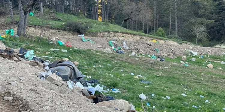 Yaylayı çöplüğe çevirdiler