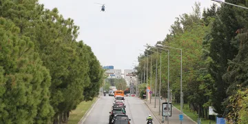 Antalya’da helikopter destekli polis korteji