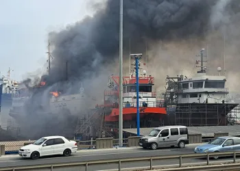 Ordu’da limanda tekne yangını