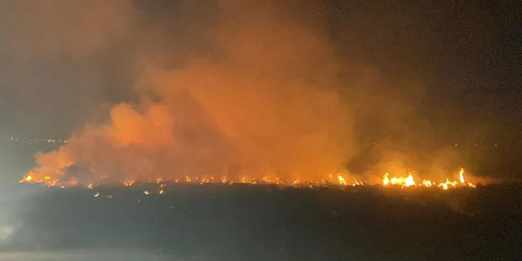 Erzincan’da örtü yangını itfaiyenin müdahalesiyle söndürüldü