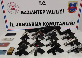 Gaziantep’te 18 adet ruhsatsız silah ele geçirildi