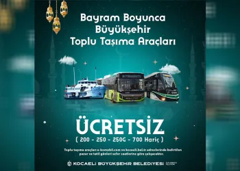 Bayramda ulaşım 3 gün boyunca ücretsiz