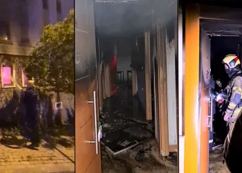 Eşi boşanmak isteyince evi ateşe verdi