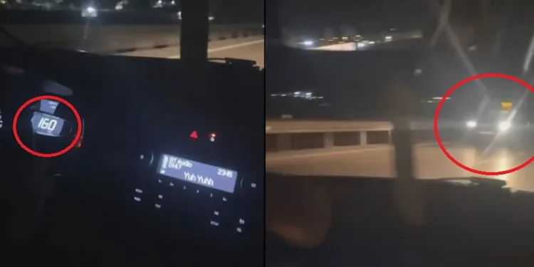 Otobanda son sürat giden otomobilin karşısına taksi çıktı