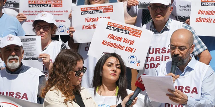 Bursa’da Sağlık Çalışanları Vergide Adalet İstiyor