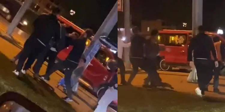 Kavşağı boks ringine çevirdiler