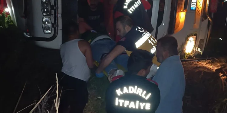 Tavuk yüklü tır devrildi yüzlerce tavuk telef oldu