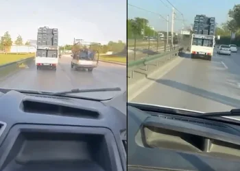 Bursa’da tehlikeli taşımacılık kamerada