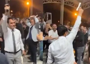 Isparta’da silahlı seçim kutlaması