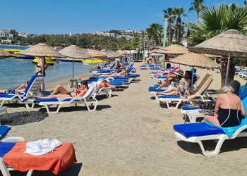 Bodrum sahillerinde bayram hareketliliği