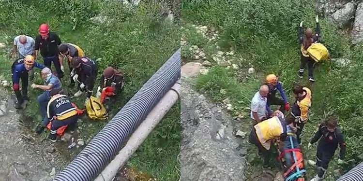 Yaslandığı korkuluk kırılınca köprüden düştü