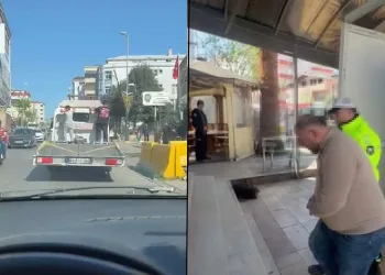 Pendik’te çekiciyle tehlikeli yolculuğa para cezası