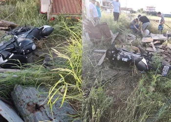 Kuaför çift motosiklet kazasında yaralandı