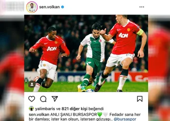 Volkan Şen’den Bursaspor paylaşımı