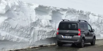Ardahan’da kar, insan boyunu aştı