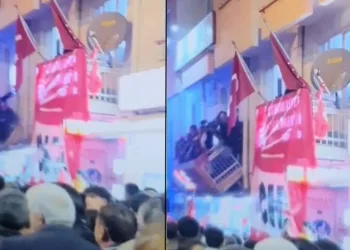Kutlama sırasında balkon çöktü