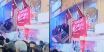 Kutlama sırasında balkon çöktü
