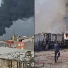 Bursa'da 6 otobüs alev alev yandı