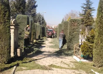 Çorum’da mezarlıklar bayrama hazırlanıyor