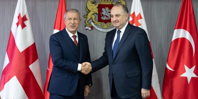TBMM Milli Savunma Komisyonu Başkanı Hulisi Akar, Gürcistan Savunma Bakanı ile görüştü