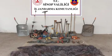 İnşaat malzemesi hırsızlarına suçüstü